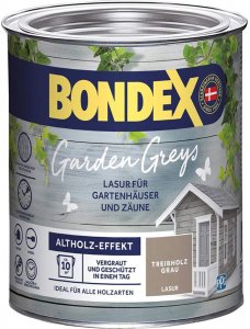 BONDEX Garden Greys Lasur - Lasur für Gartenhäuser und Zäune - 0,75 Liter - verschiedene Ausführungen