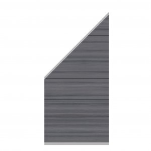 WPC PLATINUM XL - Grau - Zaun-Anschluss-Set 91x183 auf 93 cm