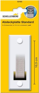 Abdeckplatte STANDARD - System MAXI - weiß - Lochabstand 10,5 cm