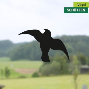 Vogel-Silhouetten Easy Sticker - schwarz - 3 Stück