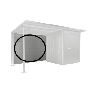 Rückwand für Seitendach L für Gerätehaus AvantGarde