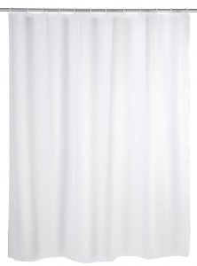Duschvorhang Uni weiß - 180 x 200 cm