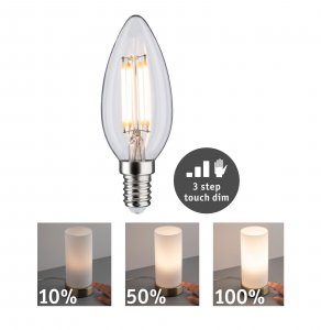 LED Filament-Kerzenlampe - 5W - E14 - 2.700K Warmweiß - touch dim