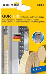 Gurtfix Reparaturset für Rollladengurte 23 mm - System MAXI - verschiedene Farben