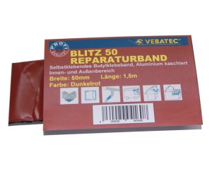 Vebatec BLITZ REPARATURBAND - Butylband - Alu-Dunkelrot